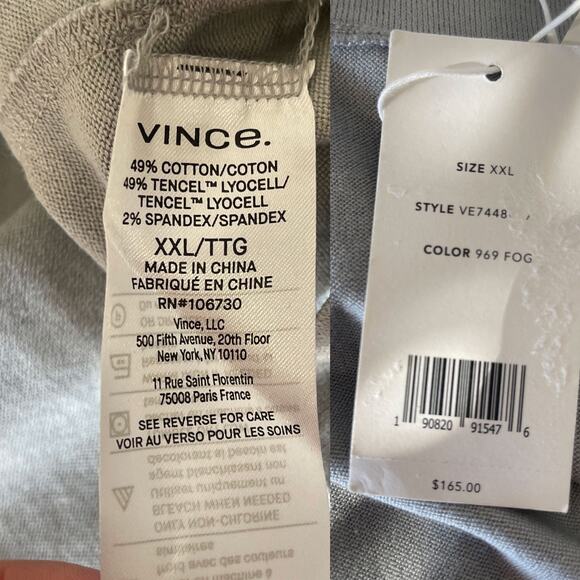 VINCE NWT Overlap Cotton Tencel Pull Over Midi Skirt in Fog Size XXL - Picture 10 of 11